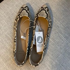 Snake print flats